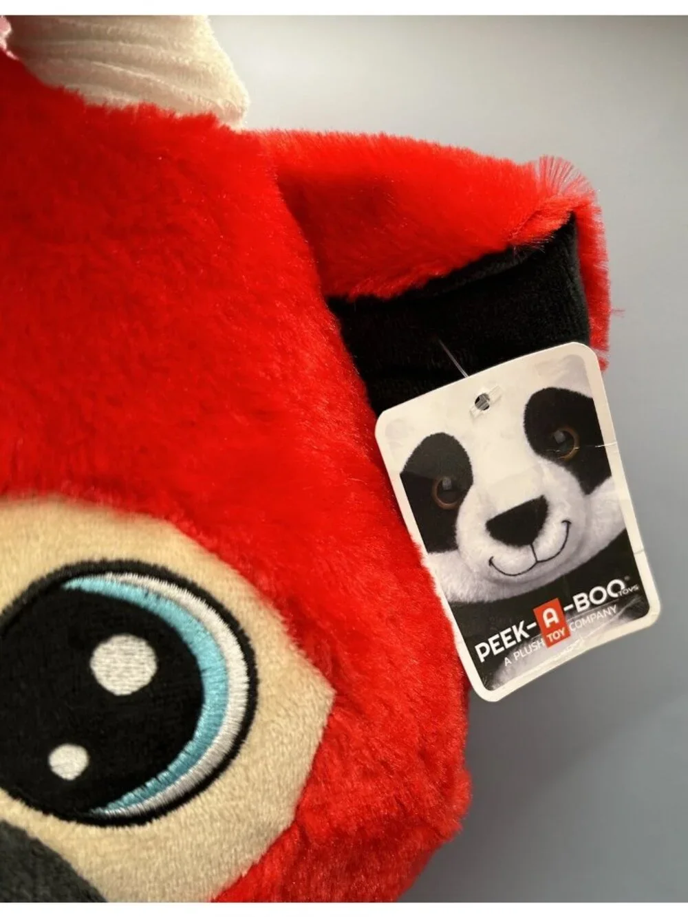 Peek a Boo Toys Red Bull Plush Stuffed Animal With Tag 16” Read